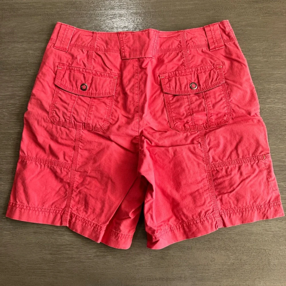Vintage Eddie Bauer Mercer Fit Cargo Coral Red Shorts 8 - Picture 2 of 9